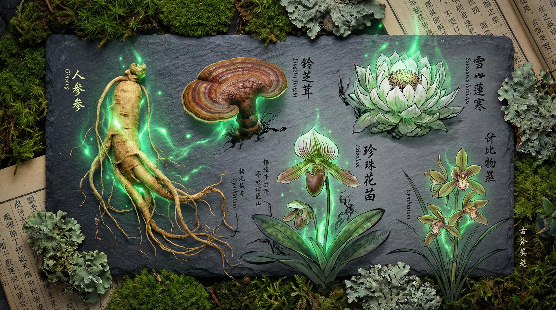 女神视频植物视频-中药珍贵药材植物视频演示