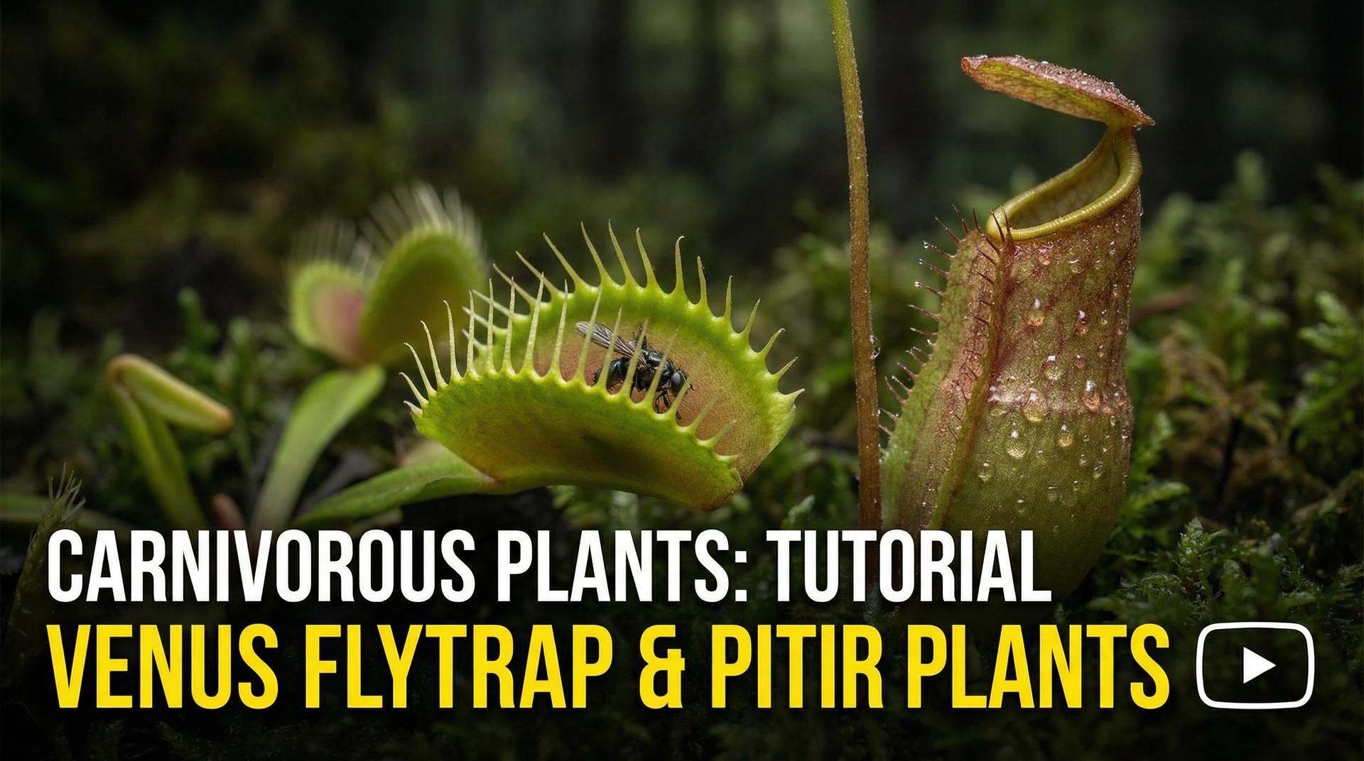 女神视频植物视频教程-食虫植物捕蝇草视频演示